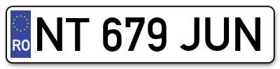 Placuta inmatriculare numar auto  NT-679-JUN, NT 679 JUN, NT679JUN