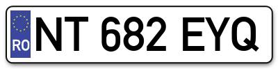 Placuta inmatriculare numar auto  NT-682-EYQ, NT 682 EYQ, NT682EYQ