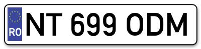 Placuta inmatriculare numar auto  NT-699-ODM, NT 699 ODM, NT699ODM