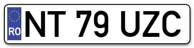 Placuta inmatriculare numar auto  NT-79-UZC, NT 79 UZC, NT79UZC