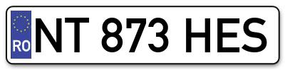 Placuta inmatriculare numar auto  NT-873-HES, NT 873 HES, NT873HES