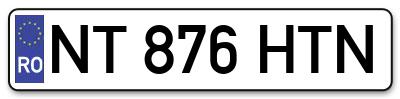 Placuta inmatriculare numar auto  NT-876-HTN, NT 876 HTN, NT876HTN