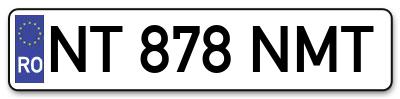 Placuta inmatriculare numar auto  NT-878-NMT, NT 878 NMT, NT878NMT