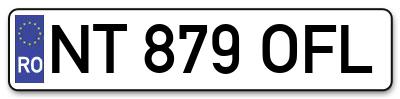 Placuta inmatriculare numar auto  NT-879-OFL, NT 879 OFL, NT879OFL