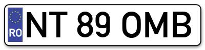 Placuta inmatriculare numar auto  NT-89-OMB, NT 89 OMB, NT89OMB