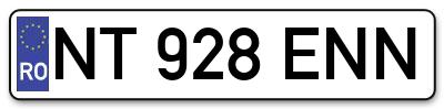 Placuta inmatriculare numar auto  NT-928-ENN, NT 928 ENN, NT928ENN