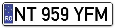 Placuta inmatriculare numar auto  NT-959-YFM, NT 959 YFM, NT959YFM