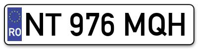 Placuta inmatriculare numar auto  NT-976-MQH, NT 976 MQH, NT976MQH