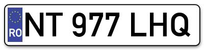 Placuta inmatriculare numar auto  NT-977-LHQ, NT 977 LHQ, NT977LHQ