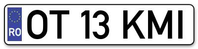 Placuta inmatriculare numar auto  OT-13-KMI, OT 13 KMI, OT13KMI