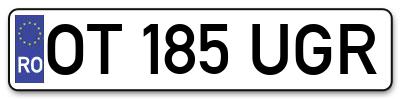 Placuta inmatriculare numar auto  OT-185-UGR, OT 185 UGR, OT185UGR