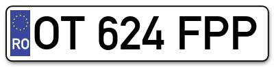 Placuta inmatriculare numar auto  OT-624-FPP, OT 624 FPP, OT624FPP