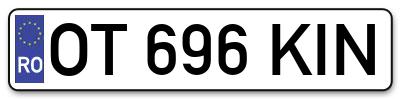 Placuta inmatriculare numar auto  OT-696-KIN, OT 696 KIN, OT696KIN