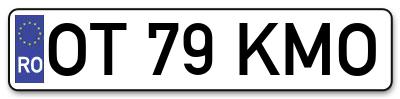 Placuta inmatriculare numar auto  OT-79-KMO, OT 79 KMO, OT79KMO
