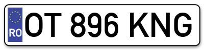 Placuta inmatriculare numar auto  OT-896-KNG, OT 896 KNG, OT896KNG