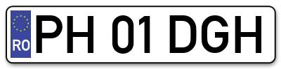 Placuta inmatriculare numar auto  PH-01-DGH, PH 01 DGH, PH01DGH