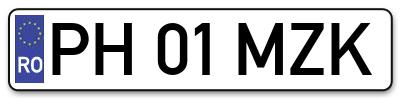 Placuta inmatriculare numar auto  PH-01-MZK, PH 01 MZK, PH01MZK