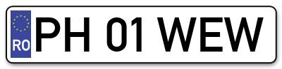 Placuta inmatriculare numar auto  PH-01-WEW, PH 01 WEW, PH01WEW