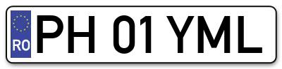 Placuta inmatriculare numar auto  PH-01-YML, PH 01 YML, PH01YML