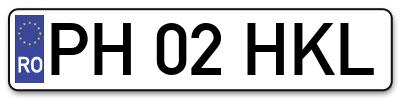 Placuta inmatriculare numar auto  PH-02-HKL, PH 02 HKL, PH02HKL