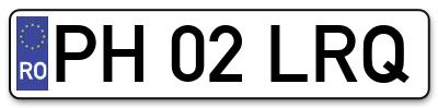Placuta inmatriculare numar auto  PH-02-LRQ, PH 02 LRQ, PH02LRQ