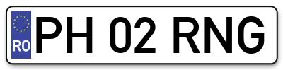 Placuta inmatriculare numar auto  PH-02-RNG, PH 02 RNG, PH02RNG