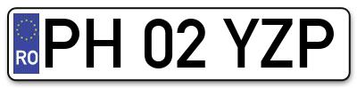 Placuta inmatriculare numar auto  PH-02-YZP, PH 02 YZP, PH02YZP