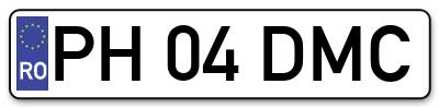 Placuta inmatriculare numar auto  PH-04-DMC, PH 04 DMC, PH04DMC