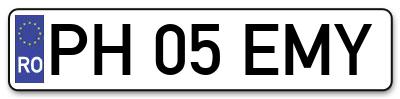 Placuta inmatriculare numar auto  PH-05-EMY, PH 05 EMY, PH05EMY
