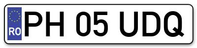Placuta inmatriculare numar auto  PH-05-UDQ, PH 05 UDQ, PH05UDQ