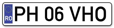 Placuta inmatriculare numar auto  PH-06-VHO, PH 06 VHO, PH06VHO