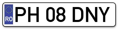 Placuta inmatriculare numar auto  PH-08-DNY, PH 08 DNY, PH08DNY
