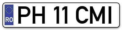 Placuta inmatriculare numar auto  PH-11-CMI, PH 11 CMI, PH11CMI