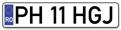 Placuta inmatriculare numar auto  PH-11-HGJ, PH 11 HGJ, PH11HGJ