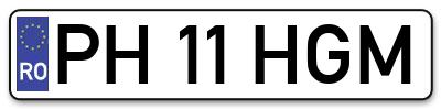 Placuta inmatriculare numar auto  PH-11-HGM, PH 11 HGM, PH11HGM