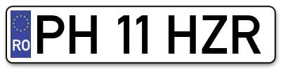 Placuta inmatriculare numar auto  PH-11-HZR, PH 11 HZR, PH11HZR