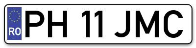 Placuta inmatriculare numar auto  PH-11-JMC, PH 11 JMC, PH11JMC