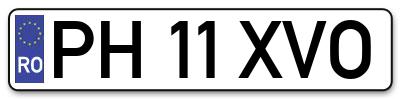 Placuta inmatriculare numar auto  PH-11-XVO, PH 11 XVO, PH11XVO