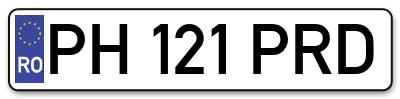Placuta inmatriculare numar auto  PH-121-PRD, PH 121 PRD, PH121PRD