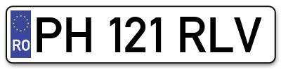 Placuta inmatriculare numar auto  PH-121-RLV, PH 121 RLV, PH121RLV