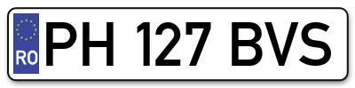 Placuta inmatriculare numar auto  PH-127-BVS, PH 127 BVS, PH127BVS