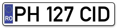 Placuta inmatriculare numar auto  PH-127-CID, PH 127 CID, PH127CID