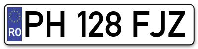 Placuta inmatriculare numar auto  PH-128-FJZ, PH 128 FJZ, PH128FJZ