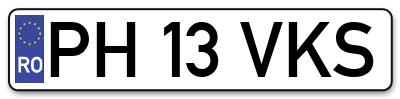 Placuta inmatriculare numar auto  PH-13-VKS, PH 13 VKS, PH13VKS