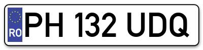 Placuta inmatriculare numar auto  PH-132-UDQ, PH 132 UDQ, PH132UDQ