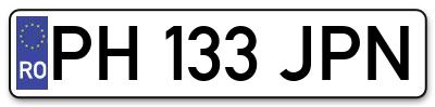 Placuta inmatriculare numar auto  PH-133-JPN, PH 133 JPN, PH133JPN