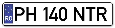 Placuta inmatriculare numar auto  PH-140-NTR, PH 140 NTR, PH140NTR