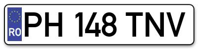 Placuta inmatriculare numar auto  PH-148-TNV, PH 148 TNV, PH148TNV