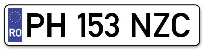 Placuta inmatriculare numar auto  PH-153-NZC, PH 153 NZC, PH153NZC