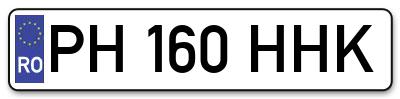 Placuta inmatriculare numar auto  PH-160-HHK, PH 160 HHK, PH160HHK